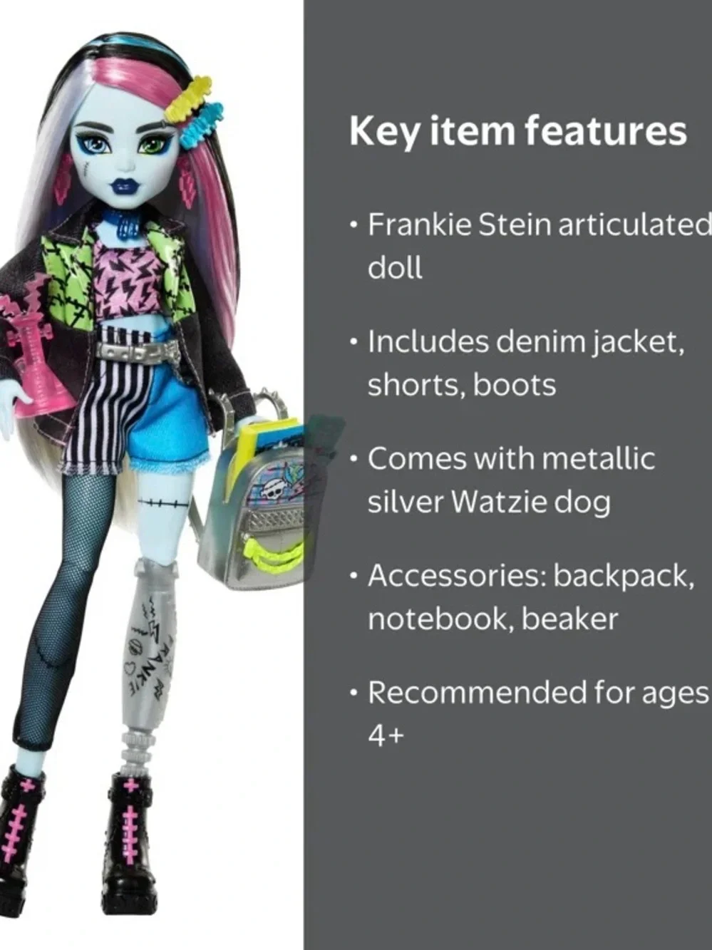 Monster High G3 Core Refresh Frankie Stein Fashion Doll with Pet Watzie NIB